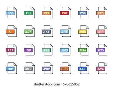 Documents File Format Icon Colored