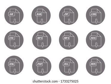 Documents File Format Icon Line Download php html