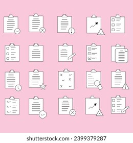 Documents File Format Icon Line set.