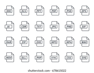 Documents File Format Icon Line