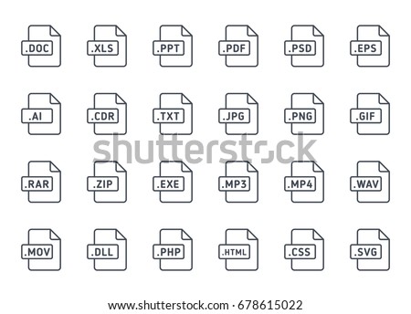 Documents File Format Icon Line