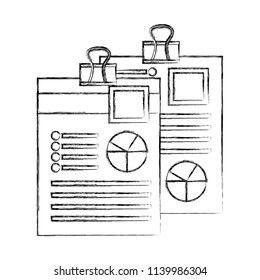 documents file with statistics pie graphic icon