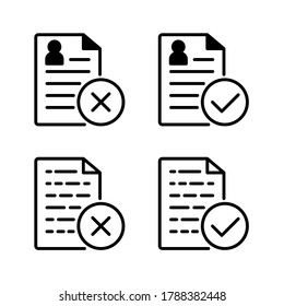 Documents flat icon set isolated on white background