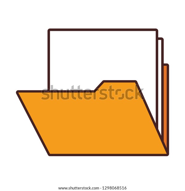 Documents Folder Cartoon Stock Vector (Royalty Free) 1298068516 ...