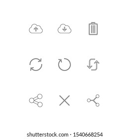 Documents and folders outline set icons vector, EPS10 - Vector