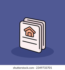 Documents Free vector cartoon icon illustration. Shared Flat icon concept isolated . flat cartoon style