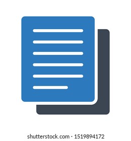 documents glyph colour vector icon