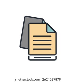 documents icon collection .design style with background
