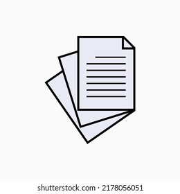 Icono de documentos. Copiar, Alfabetizar símbolo - vector. 