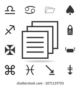 Documents icon. Detailed set of web icons. Premium quality graphic design. One of the collection icons for websites, web design, mobile app on white background