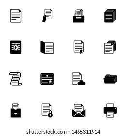 Documents icon - Expand to any size - Change to any colour. Perfect Flat Vector Contains such Icons as file, folder, scroll paper, portfolio, sheet, bookmark, folder, letter, certificate, diploma