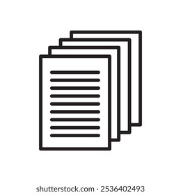 ícone Documentos ilustração em forma de tela plana no contorno