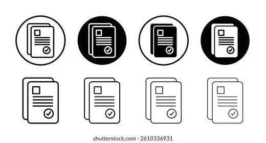 Documents icon Flat fill set collection