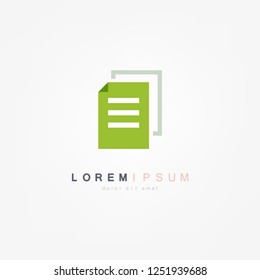 Documents icon. Flat illustration isolated on white background.