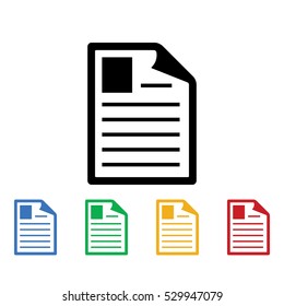 Documents icon. Documents icons universal set for web and mobile