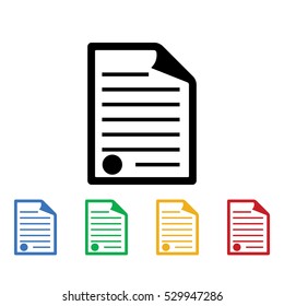Documents icon. Documents icons universal set for web and mobile
