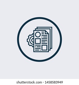 Documents icon isolated on white background. Documents icon in trendy design style. Documents vector icon modern and simple flat symbol for web site, mobile, logo, app