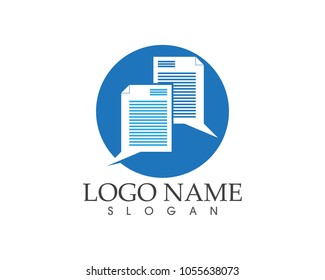 Documents icon logo design illustration