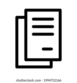 icono de documentos o logotipo símbolo de señas aislado ilustración vectorial - iconos vectoriales de estilo negro de alta calidad
