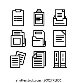 icono de documentos o logotipo símbolo de signo aislado ilustración vectorial - Colección de iconos vectoriales de estilo negro de alta calidad
