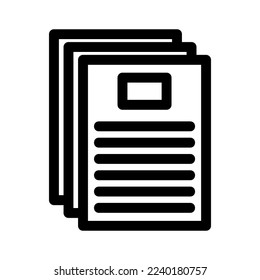 documents icon or logo isolated sign symbol vector illustration - high quality black style vector icons
