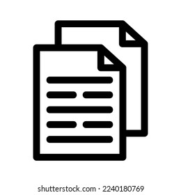 documents icon or logo isolated sign symbol vector illustration - high quality black style vector icons
