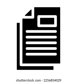 documents icon or logo isolated sign symbol vector illustration - high quality black style vector icons