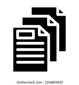 documents icon or logo isolated sign symbol vector illustration - high quality black style vector icons
