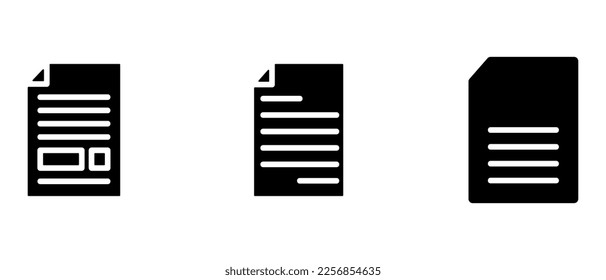 documents icon or logo isolated sign symbol vector illustration - high quality black style vector icons
