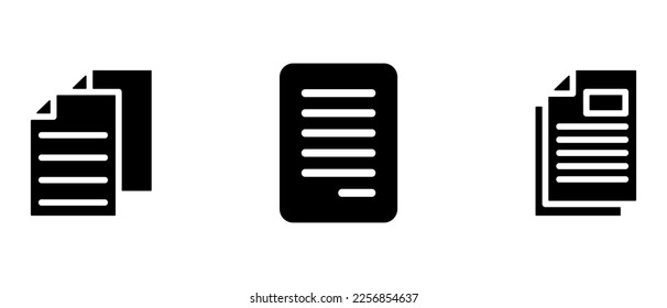 documents icon or logo isolated sign symbol vector illustration - high quality black style vector icons