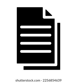 icono de documentos o logotipo símbolo de señas aislado ilustración vectorial - iconos vectoriales de estilo negro de alta calidad