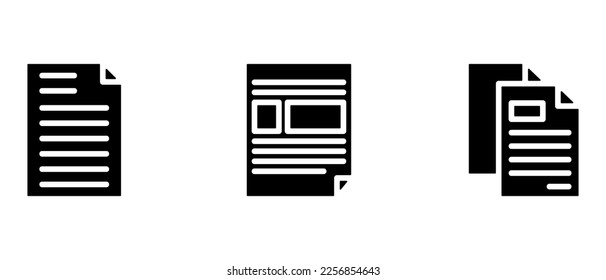 documents icon or logo isolated sign symbol vector illustration - high quality black style vector icons