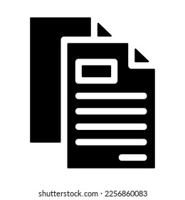 documents icon or logo isolated sign symbol vector illustration - high quality black style vector icons