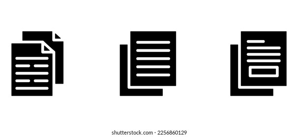documents icon or logo isolated sign symbol vector illustration - high quality black style vector icons