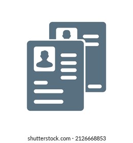 documents icon on a white background, vector illustration