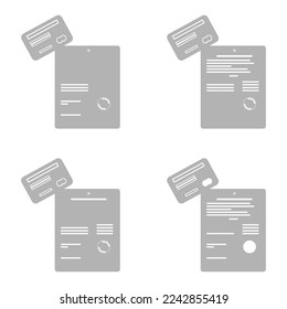 documents icon on a white background, vector illustration