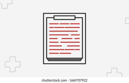Documents icon, outline poll symbol, thin line vector illustration