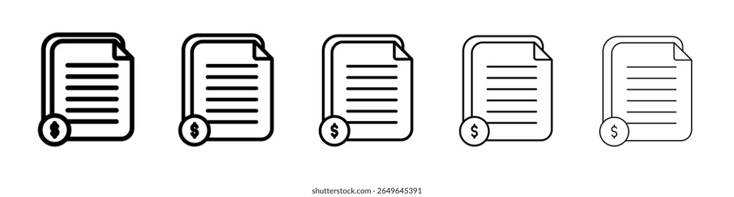 Documents icon outline simple illustration isolated