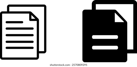 "Documents Icon Representing Files, Organization, and Information Management for Office and Business Use"