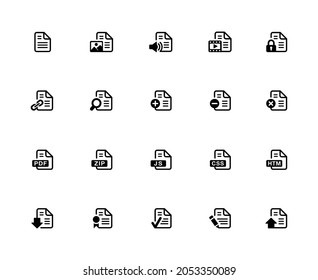 Documents Icon Set - 1 of  2 - 32px Solid
