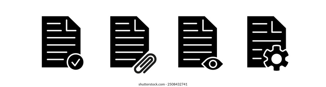 Conjunto de ícones Documentos. Ícone Documento	
