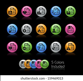 Documents Icon set / The file Includes 5 color versions in different layers.