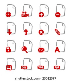 Documents icon set. Vector illustration.