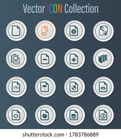 Documents icon set for web sites and user interface