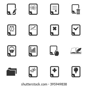 Documents icon set for web sites and user interface