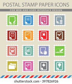 Documents icon set for web sites and user interface