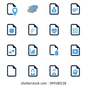 Documents icon set for web sites and user interface