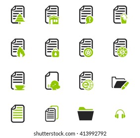 Documents icon set for web sites and user interface