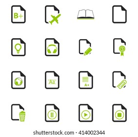 Documents icon set for web sites and user interface