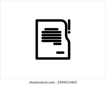 Documents icon solid line vector